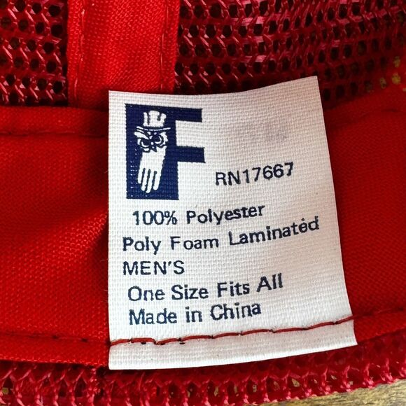 Great Smoky Mountains Vntg SnapBack Trucker Hat Red White Foam & Mesh Deadstock - Picture 6 of 6